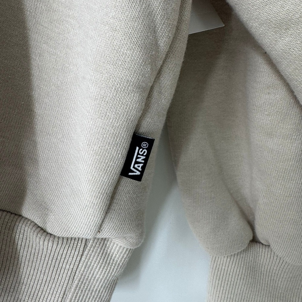 Vans Sliced Retro Crew Sweatshirt Pullover Womens XL Oatmeal Beige Graphic NEW - Picture 7 of 8